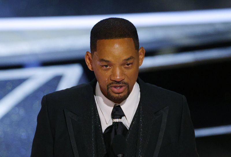 &copy; Reuters. Will Smith wins the Oscar for Best Actor in "King Richard" at the 94th Academy Awards in Hollywood, Los Angeles, California, U.S., March 27, 2022. REUTERS/Brian Snyder