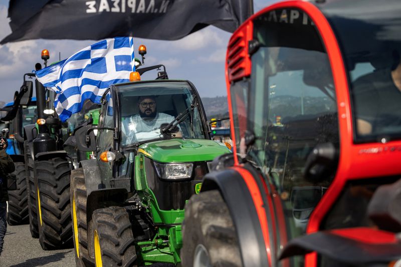 &copy; Reuters. Agricultores protestam na Grécia
20/02/2024
REUTERS/Alkis Konstantinidis