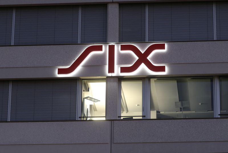 &copy; Reuters. The logo of Swiss stock exchange operator SIX Group is seen at its headquarters in Zurich, Switzerland November 13, 2020.  REUTERS/Arnd Wiegmann/file photo