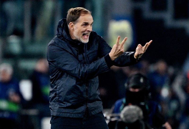 &copy; Reuters. Thomas Tuchel em jogo Lazio x Bayern de Munique
 14/2/2024      REUTERS/Alberto Lingria