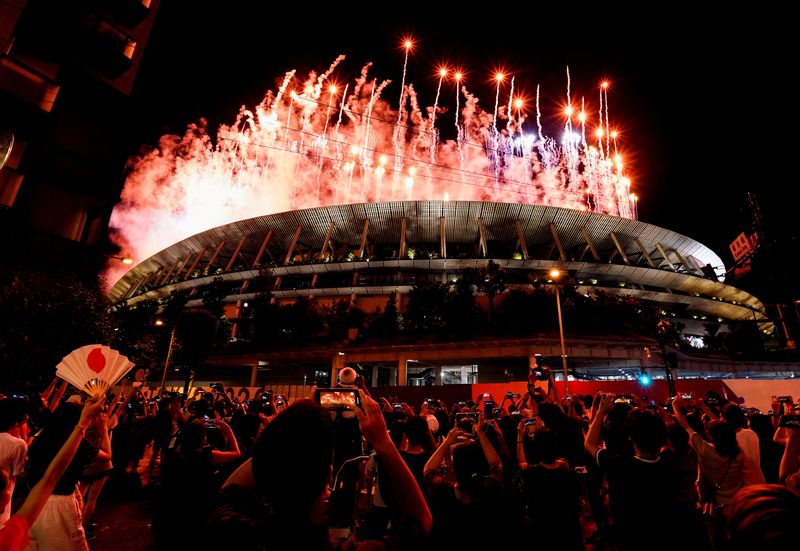 &copy; Reuters. الاستاد الأولمبي خلال افتتاح أوليمبياد طوكيو 2020 في طوكيو في صورة من أرشيف رويترز.