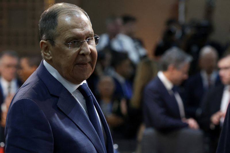 Lavrov vira alvo em reunião de chanceleres centrada nos conflitos na Ucrânia e em Gaza