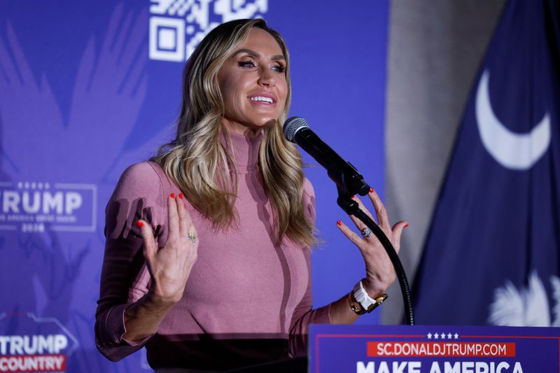 &copy; Reuters. Lara Trump holds a "Team Trump" event on behalf of her father-in-law, Republican presidential candidate and former U.S. President Donald Trump, ahead of the South Carolina Republican primary election, in Beaufort, South Carolina, U.S. February 21, 2024. R
