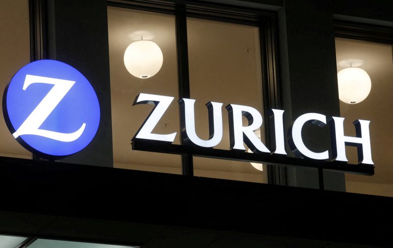 &copy; Reuters. Il logo di Zurich Insurance a Zurigo, Svizzera. REUTERS/Arnd Wiegmann/File Photo/File Photo