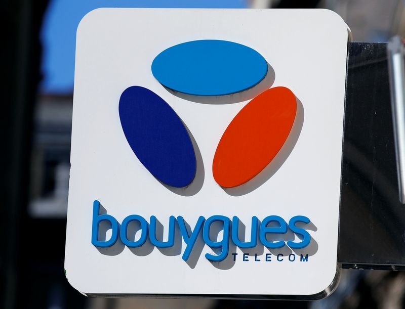 &copy; Reuters. FILE PHOTO: The Bouygues Telecom company logo is seen at a shop in Bordeaux, France, March 22, 2019. REUTERS/Regis Duvignau/File Photo