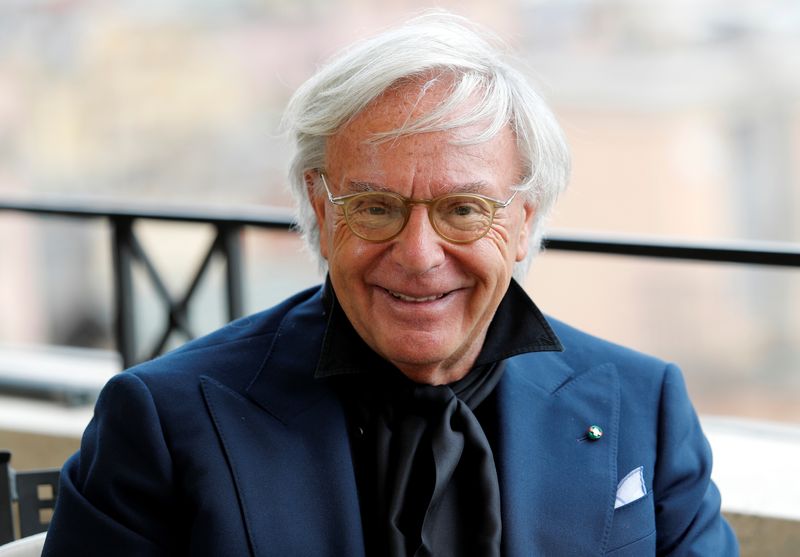 &copy; Reuters. Tod's Chairman Diego Della Valle smiles during an interview a day before the presentation of the Colosseum dungeons which have been restored in a multi-million euro project sponsored by the fashion group in Rome, Italy, June 24 2021. Picture taken June 24