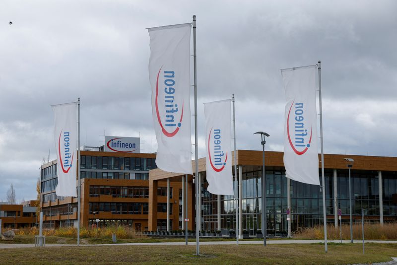 &copy; Reuters. FILE PHOTO: Infineon headquarter is pictured before the annual results news conference in Munich, Germany, November 15, 2023. REUTERS/Michaela Rehle/File Photo