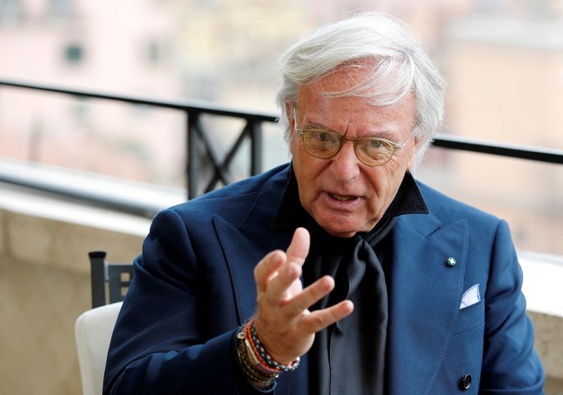 © Reuters. FILE PHOTO: Tod's Chairman Diego Della Valle gestures during an interview in Rome, Italy, June 24 2021.REUTERS/Remo Casilli/File Photo