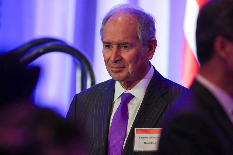 &copy; Reuters. FILE PHOTO: Blackstone Group CEO and Co-Founder Steve Schwarzman attends a "Senior Chinese Leader Event" held by the National Committee on US-China Relations and the US-China Business Council on the sidelines of the Asia-Pacific Economic Cooperation (APEC