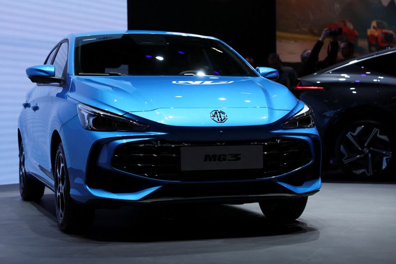 © Reuters. MG3 car is displayed on the media day of the 91st Geneva Auto Show, in Geneva, Switzerland, February 26, 2024. REUTERS/Denis Balibouse