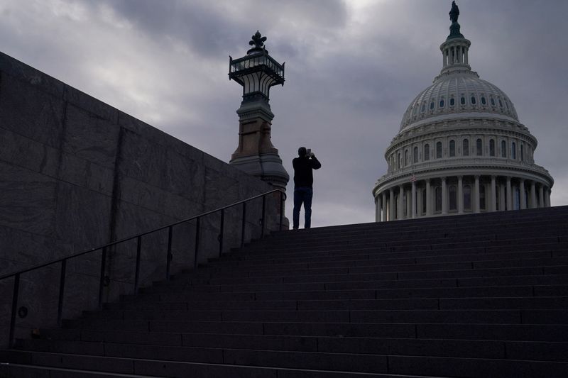 &copy; Reuters. FILE PHOTO: A man uses his mobile phone near the U.S. Capitol in Washington, U.S., January 10, 2024. REUTERS/Nathan Howard