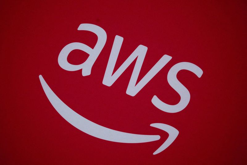 &copy; Reuters. FILE PHOTO: A logo for Amazon Web Services (AWS) is displayed at the Collision conference in Toronto, Ontario, Canada June 23, 2022. Picture taken June 23, 2022. REUTERS/Chris Helgren/File Photo