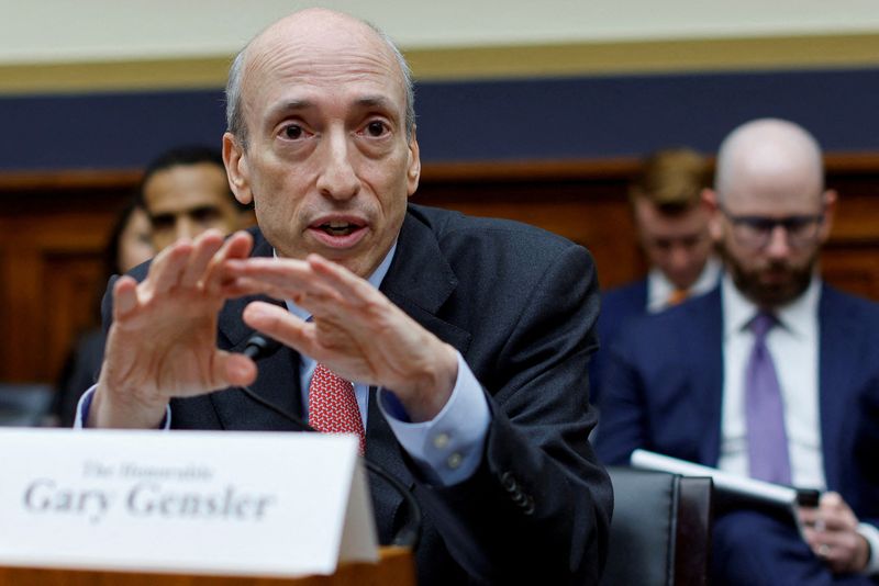 &copy; Reuters. FILE PHOTO: U.S. Securities and Exchange Commission (SEC) Chairman Gary Gensler testifies before a House Financial Services Committee oversight hearing on Capitol Hill in Washington, U.S. September 27, 2023.  REUTERS/Jonathan Ernst/File Photo