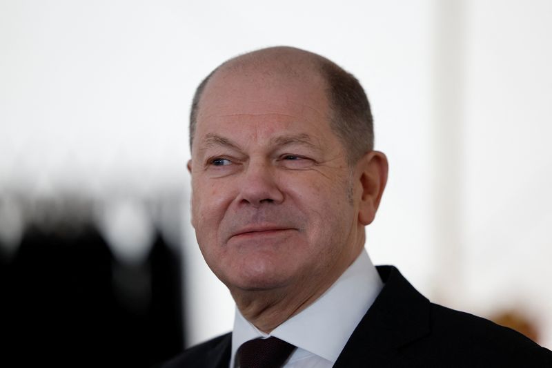 &copy; Reuters. German Chancellor Olaf Scholz attends a groundbreaking ceremony at the new Freiburg-Dietenbach development in Freiburg, Germany February 27, 2024. REUTERS/Heiko Becker