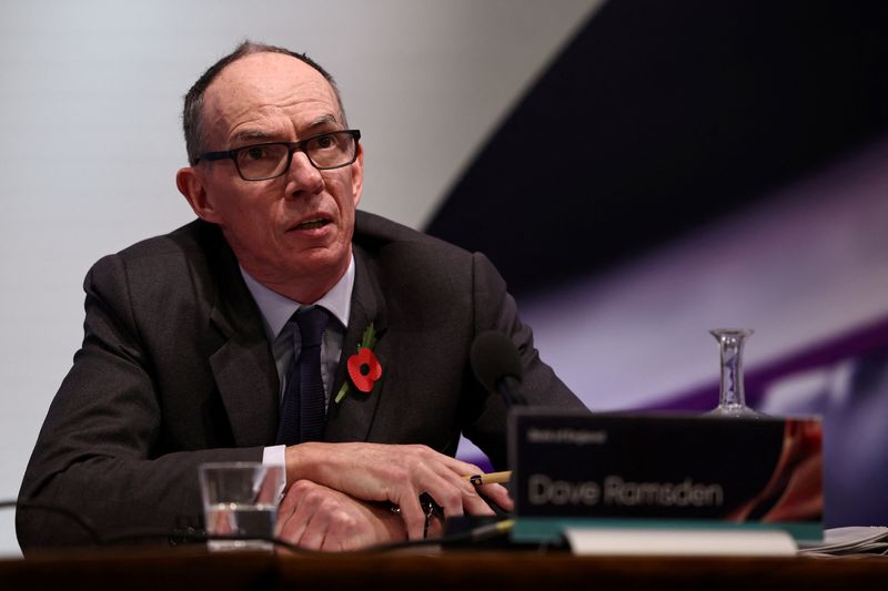 &copy; Reuters. FILE PHOTO: Deputy Governor for Markets and Banking of the Bank of England Dave Ramsden attends a press conference concerning interest rates, at the Bank of England, in London, Britain, November 2, 2023. HENRY NICHOLLS/Pool via REUTERS/File Photo