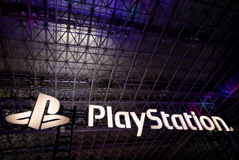 &copy; Reuters. FILE PHOTO: The logo of Sony PlayStation is displayed at Tokyo Game Show 2019 in Chiba, east of Tokyo, Japan, September 12, 2019. REUTERS/Issei Kato/File Photo
