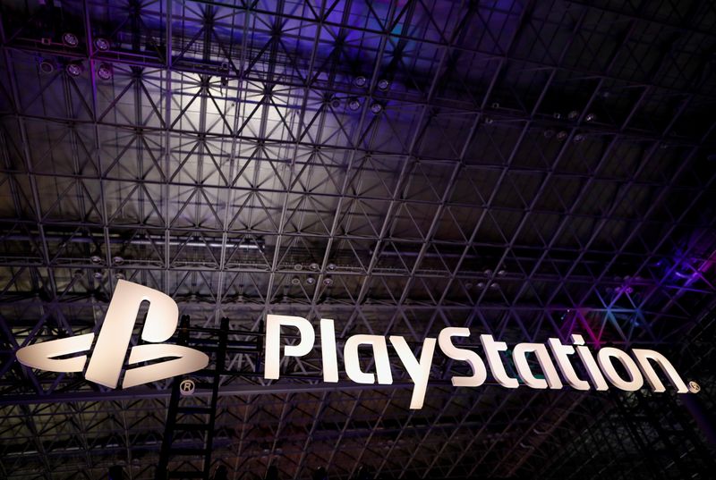 &copy; Reuters. Logo da PlayStation, da Sony, em evento em Tóquio, no Japão
12/9/2019 REUTERS/Issei Kato/Arquivo