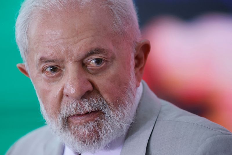 &copy; Reuters. Presidente Luiz Inácio Lula da Silva durante entrevista coletiva no Palácio do Planalto
26/02/2024 REUTERS/Adriano Machado