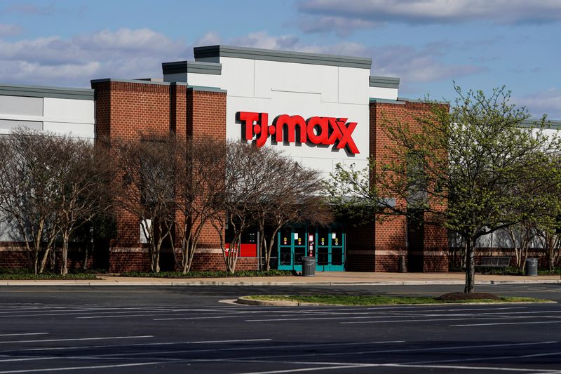 &copy; Reuters. FILE PHOTO: A TJ Maxx store is closed due to the outbreak of coronavirus disease (COVID-19) in Arlington, Virginia, U.S. April 10, 2020.      REUTERS/Joshua Roberts/File Photo