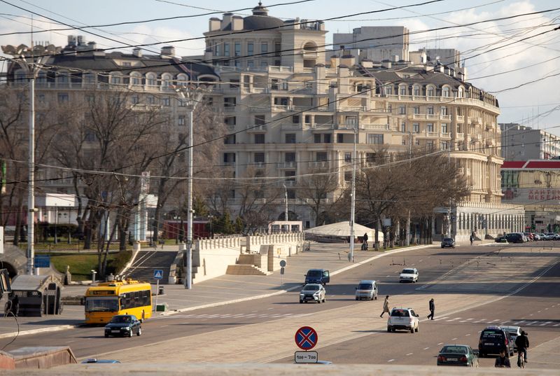 &copy; Reuters. FILE PHOTO: A general view shows the city on the Defender of the Fatherland Day in Tiraspol, Moldova's breakaway region of Transdniestria, February 23, 2023. REUTERS/Vladislav Bachev/File Photo