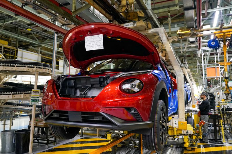 &copy; Reuters. FILE PHOTO: Production at car manufacturer Nissan, in Sunderland, Britain, November 24, 2023. Ian Forsyth/Pool via REUTERS/File Photo