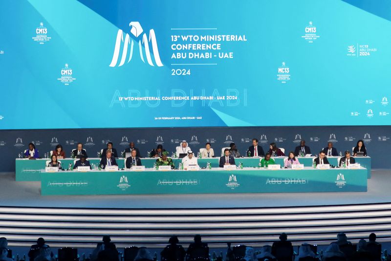 &copy; Reuters. FILE PHOTO: Delegates attend the 13th WTO ministerial conference in Abu Dhabi, United Arab Emirates, February 26, 2024. REUTERS/Abdel Hadi Ramahi/File Photo