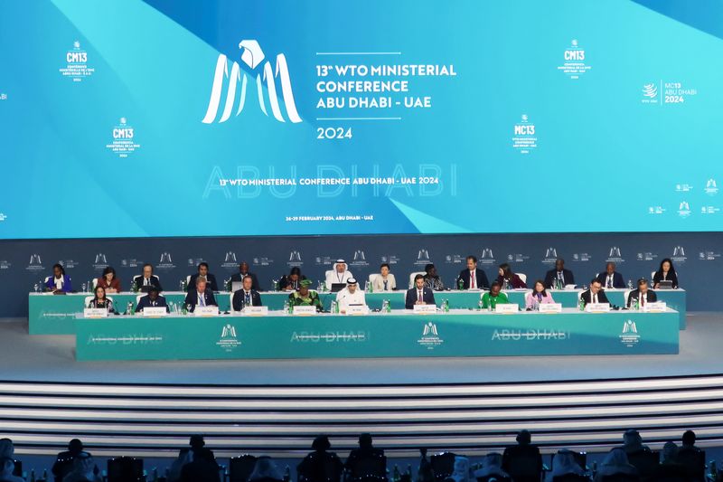 &copy; Reuters. Delegates attend the 13th WTO ministerial conference in Abu Dhabi, United Arab Emirates, February 26, 2024. REUTERS/Abdel Hadi Ramahi