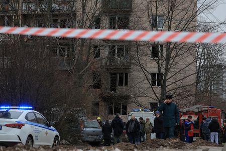 Two buildings damaged, people evacuated after 'incident' in Russia's St Petersburg, governor says By Reuters