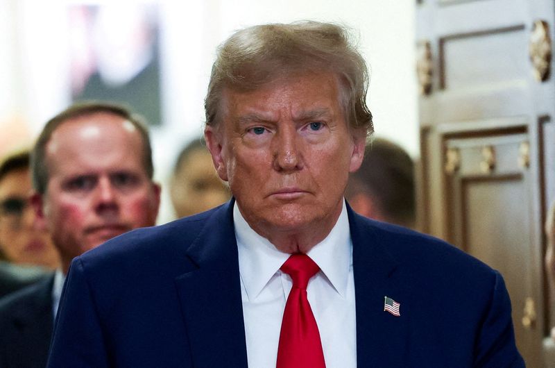 &copy; Reuters. FILE PHOTO: Former U.S. President Donald Trump attends the closing arguments in the Trump Organization civil fraud trial at New York State Supreme Court in the Manhattan borough of New York City, U.S., January 11, 2024.  REUTERS/Shannon Stapleton/File Pho