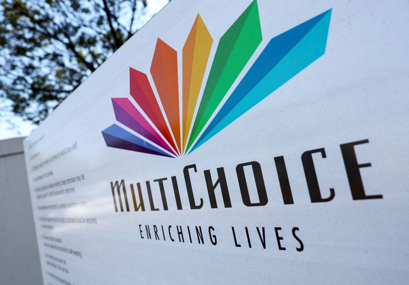 &copy; Reuters. FILE PHOTO: A MultiChoice logo is displayed outside the company's building in Cape Town, South Africa February 2, 2024. REUTERS/Esa Alexander/File Photo