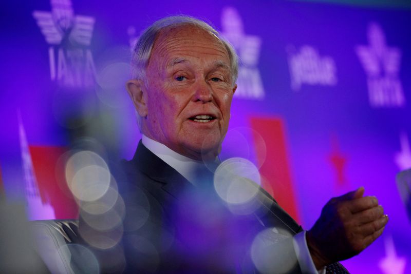 &copy; Reuters. Emirates airline President Tim Clark takes part in a panel discussion at the International Air Transport Association's (IATA) Annual General Meeting in Boston, Massachusetts, U.S., October 4, 2021.   REUTERS/Brian Snyder/File Photo