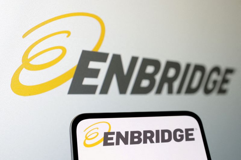&copy; Reuters. FILE PHOTO: Enbridge Inc logo is seen displayed in this illustration taken April 10, 2023. REUTERS/Dado Ruvic/Illustration/File Photo