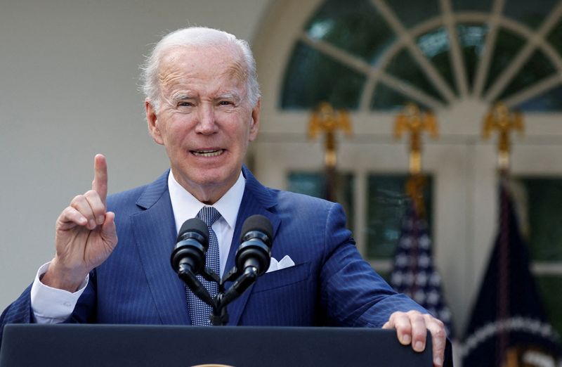&copy; Reuters. FILE PHOTO: U.S. President Joe Biden speaks at an event on health care costs, Medicare and Social Security, in the Rose Garden at the White House in Washington, U.S., September 27, 2022. REUTERS/Jonathan Ernst/ FILE PHOTO