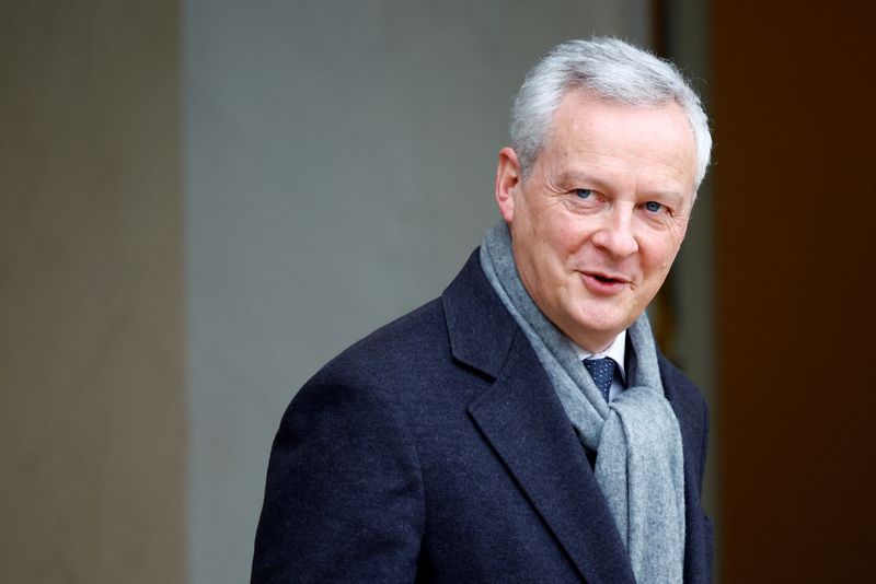 &copy; Reuters. Le ministre de l'Economie, Bruno Le Maire, lors de la réunion hebdomadaire du cabinet au palais de l'Élysée à Paris, France. /Photo prise le 7 février 2024/REUTERS/Sarah Meyssonnier