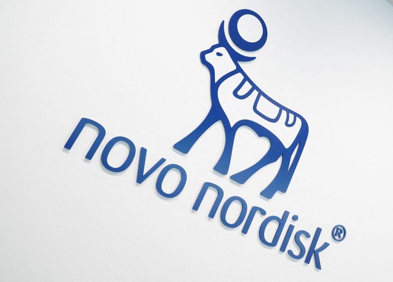 &copy; Reuters. The logo of Danish drugmaker Novo Nordisk, Copenhagen, Denmark, September 26, 2023. REUTERS/Tom Little/File Photo