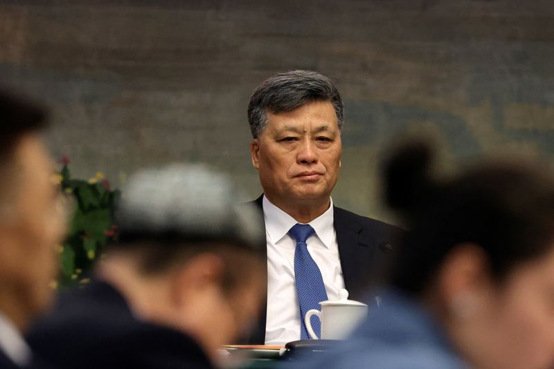 &copy; Reuters. Xinjiang Communist Party Secretary Ma Xingrui attends the Xinjiang delegation meeting on the sidelines of the National People's Congress (NPC), at the Great Hall of the People in Beijing, China March 7, 2024. REUTERS/Florence Lo