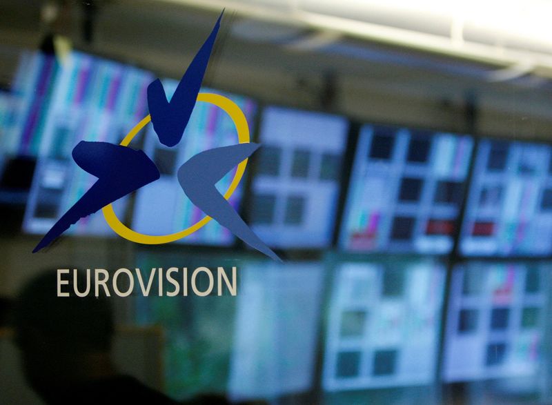 &copy; Reuters. FOTO DE ARCHIVO: El logotipo de Eurovisión en la entrada de la sala principal de la Unión Europea de Radiodifusión (UER) en Ginebra. 13 de noviembre de 2007.  REUTERS/Denis Balibouse (SUIZA)