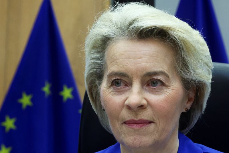 &copy; Reuters. Ursula von der Leyen em Bruxelas
 5/3/2024   REUTERS/Yves Herman