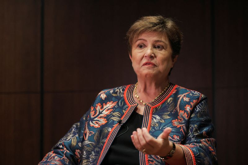 &copy; Reuters. Imagen de archivo. La directora gerente del FMI, Kristalina Georgieva, habla durante una entrevista el día que asiste a la Cumbre Financiera del G20, en Sao Paulo, Brasil. 27 de febrero de 2024. REUTERS/Carla Carniel