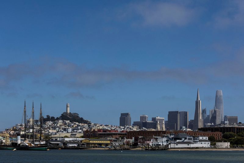 &copy; Reuters.  مشهد يظهر الأفق في وسط مدينة سان فرانسيسكو بولاية كاليفورنيا الأمريكية. صورة من أرشيف رويترز.