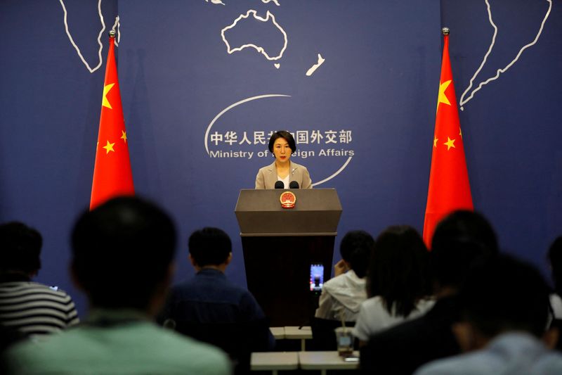 &copy; Reuters. Mao Ning, porta-voz do Ministério das Relações Exteriores da China, fala à imprensa
26/07/2023
REUTERS/Tingshu Wang
