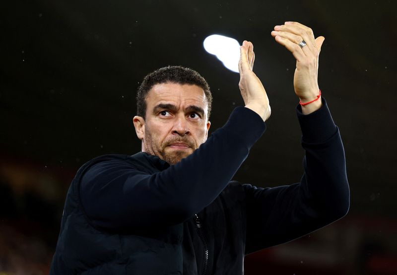 &copy; Reuters. FILE PHOTO: Soccer Football - FA Cup - Fourth Round Replay - Southampton v Watford - St Mary's Stadium, Southampton, Britain - February 6, 2024 Watford manager Valerien Ismael applauds after the match Action Images/Matthew Childs/File Photo