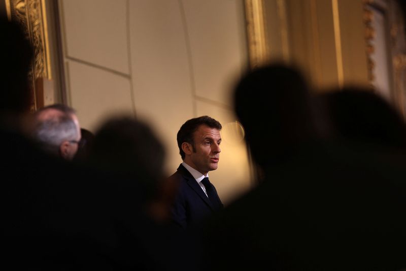 &copy; Reuters. Emmanuel Macron lors d'une conférence sur la fin de vie en 2023. /Photo prise le 3 avril 2023/REUTERS/Aurélien Morissard