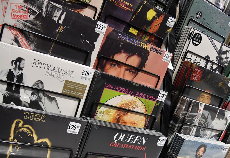 &copy; Reuters. Racks of reissued vinyl record albums are seen at an HMV music store in London, Britain, July 20, 2018. Picture taken July 20, 2018. REUTERS/Toby Melville/File Photo