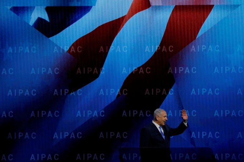 &copy; Reuters. FILE PHOTO: Israeli Prime Minister Benjamin Netanyahu speaks at the AIPAC policy conference in Washington, DC, U.S., March 6, 2018.   REUTERS/Brian Snyder/File Photo