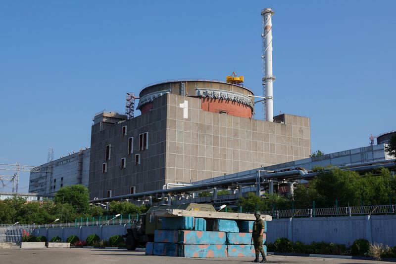 &copy; Reuters. Vue sur la centrale nucléaire de Zaporijjia, en Ukraine. /Photo prise le 15 juin 2023/REUTERS/Alexander Ermochenko