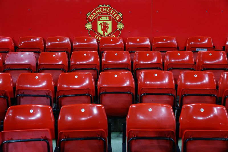 &copy; Reuters. FILE PHOTO: Soccer Football - Premier League - Manchester United v Aston Villa - Old Trafford, Manchester, Britain - December 26, 2023 General view of seats before the match REUTERS/Carl Recine /FILE PHOTO