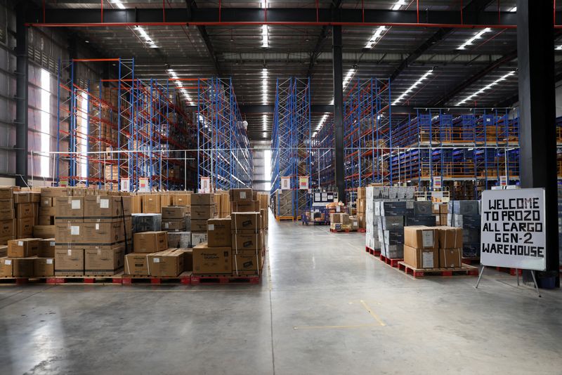&copy; Reuters. A view of the supply management company Prozo's distribution warehouse near Gurugram, India, August 9, 2023. REUTERS/Anushree Fadnavis/File Photo