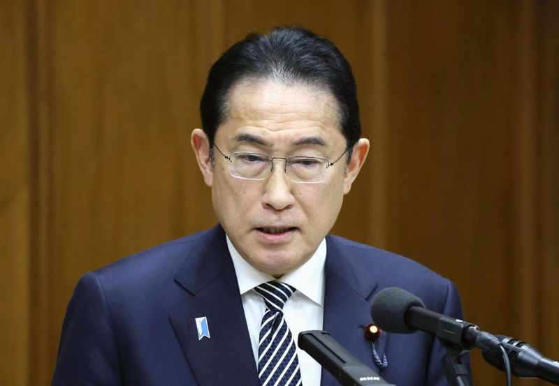 &copy; Reuters. Japanese Prime Minister Fumio Kishida attends a parliamentary ethics committee, in Tokyo, Japan, February 29, 2024, in this photo distributed by Kyodo. Mandatory credit Kyodo/via REUTERS/File Photo