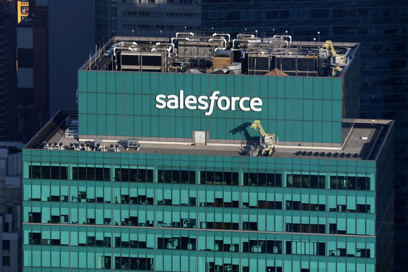 &copy; Reuters. Edifício da Salesforce em Manhattan, Nova York
14/4/2023 REUTERS/Mike Segar/Arquivo